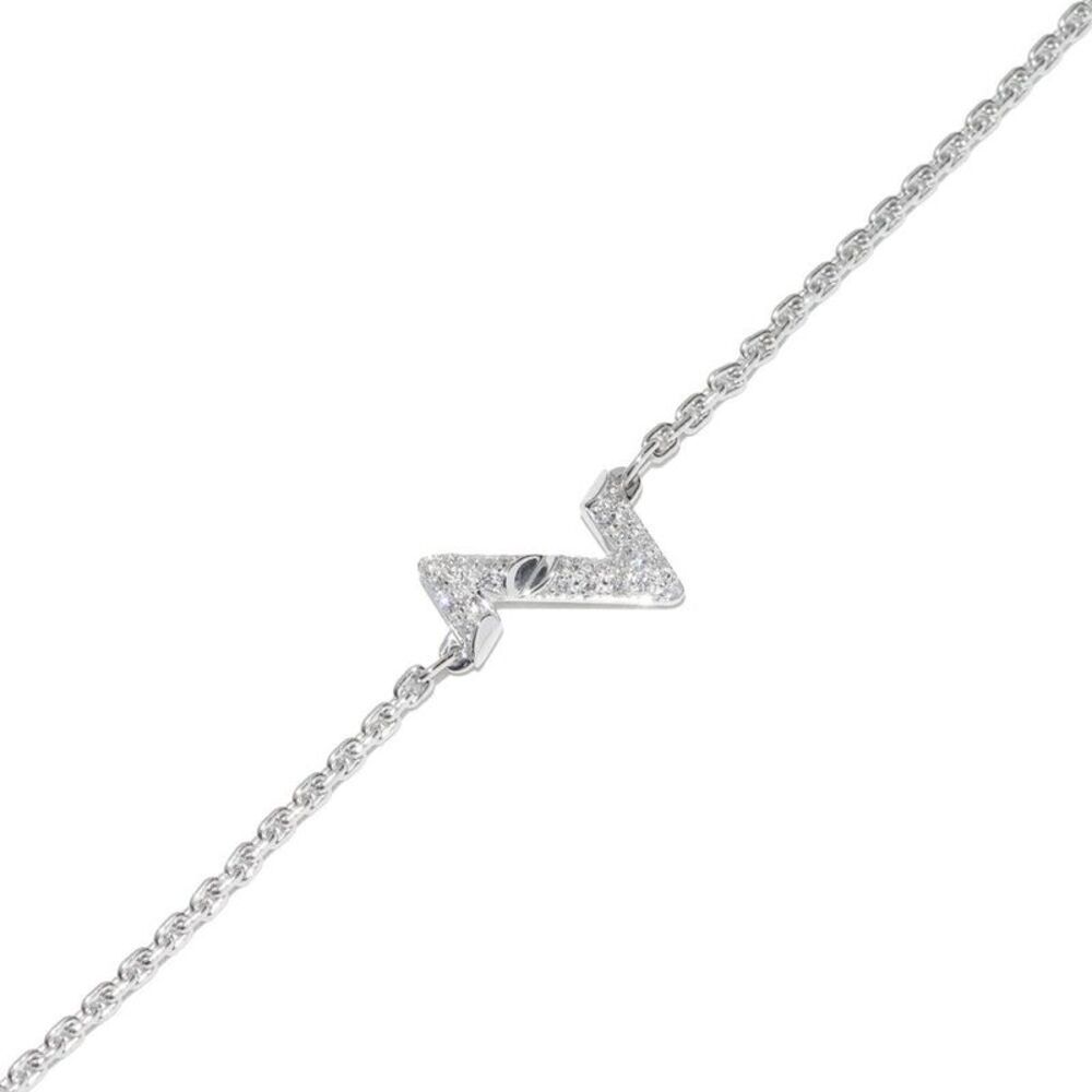 Louis Vuitton LV Volt Upside Down Au750 White Gold Diamond Bracelet